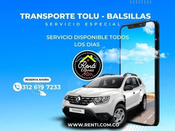 Transporte Aeropuerto de Tolú hasta Balsillas San Onofre