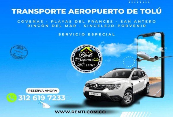 Traslados y Transfer Aeropuerto de Montería Tolú Corozal hasta Coveñas