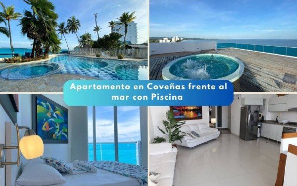 Apartamento Frente al Mar en Coveñas para 10 Personas | Piscina, Jacuzzi y Vista al Mar | Renti Express
